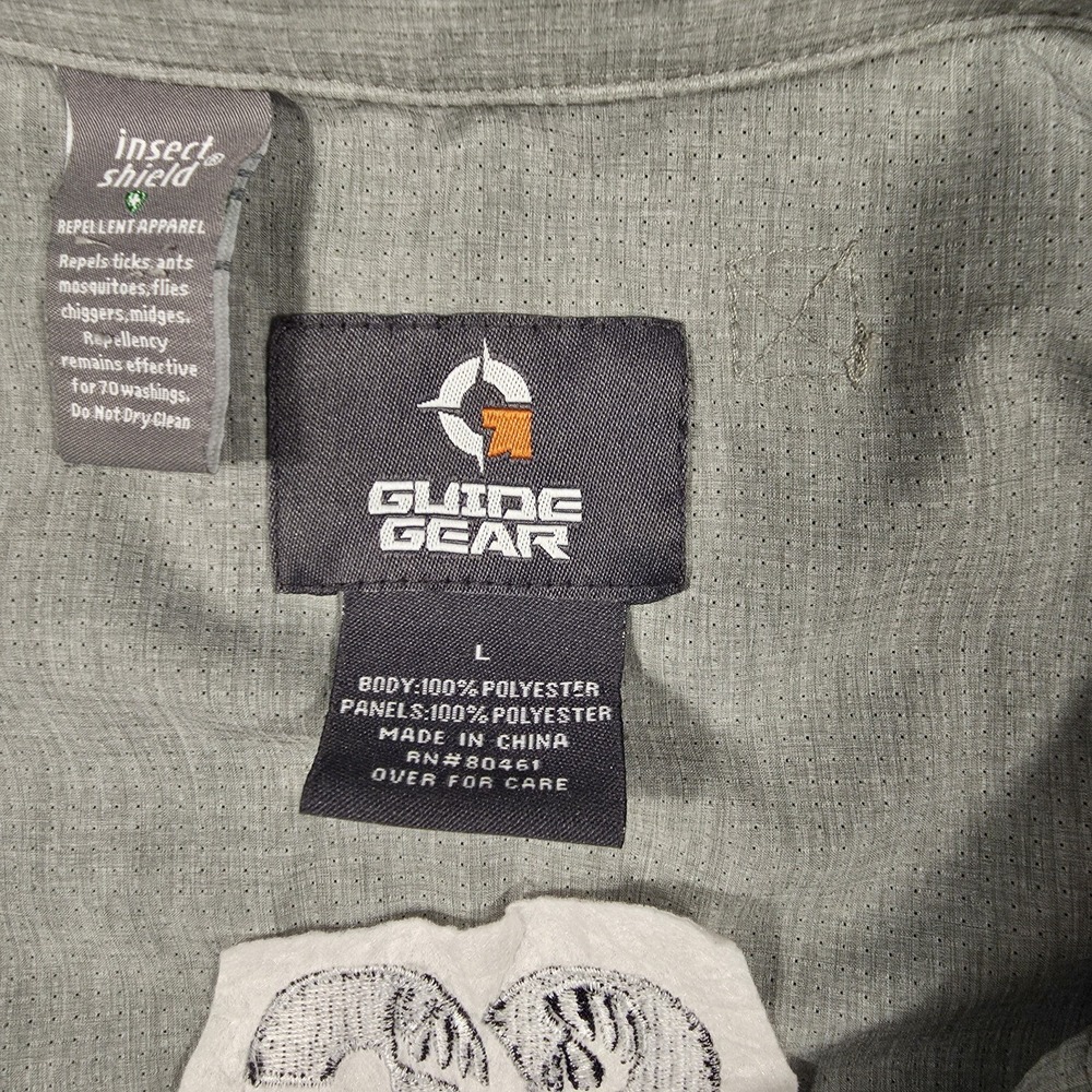 Guide Gear Men's Hunting Shirt Gray Large Insect Shield Ripstop Pheasant Fest - Picture 6 of 13